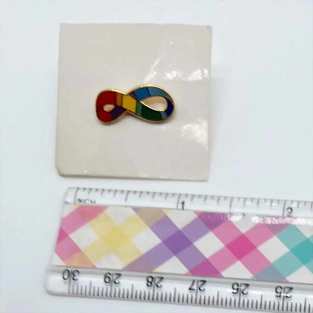 🔥 New Autism Neurodivergent Awareness Colorful Infinity Pin Brooch